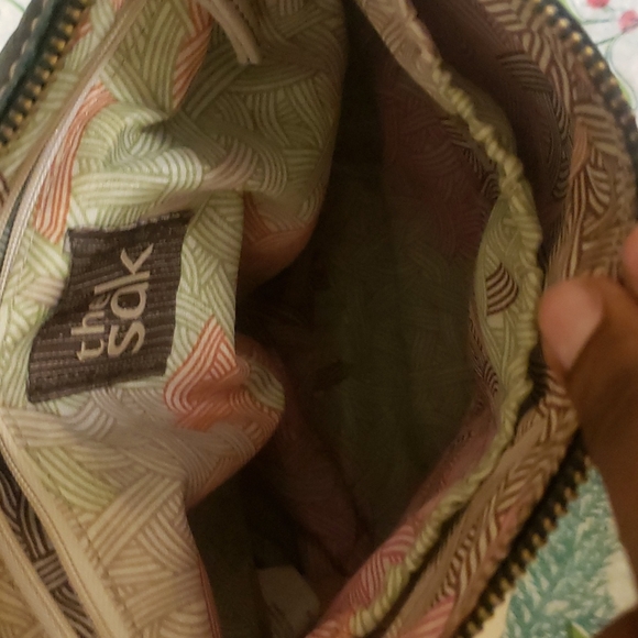 SALE!!! The Sak Beige and Black Crossbody Bag - Picture 6 of 6